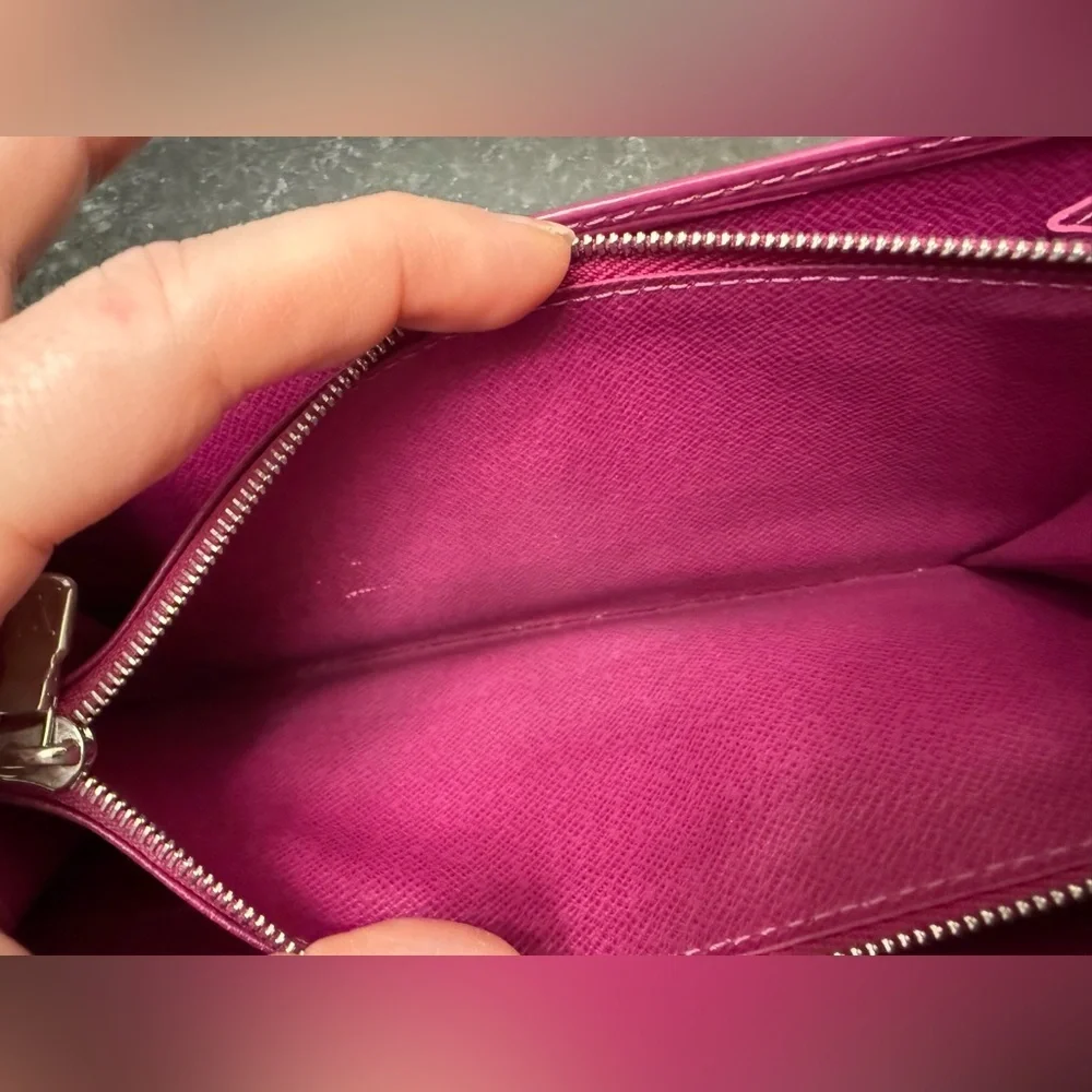 LOUIS VUITTON Portefeuille Sarah Long Wallet M60317 Epi Fuchsia Pink LV - Picture 12 of 13